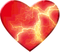 Gif animé coeur éclair